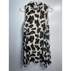 let them eat cake womens dress size small sleeveless tank top animal print